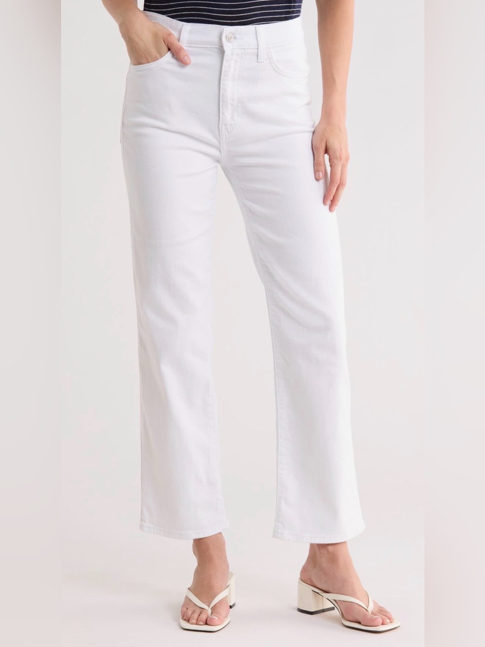 NWOT Hudson Straight-Leg High-Rise Ankle Jeans. Size 32